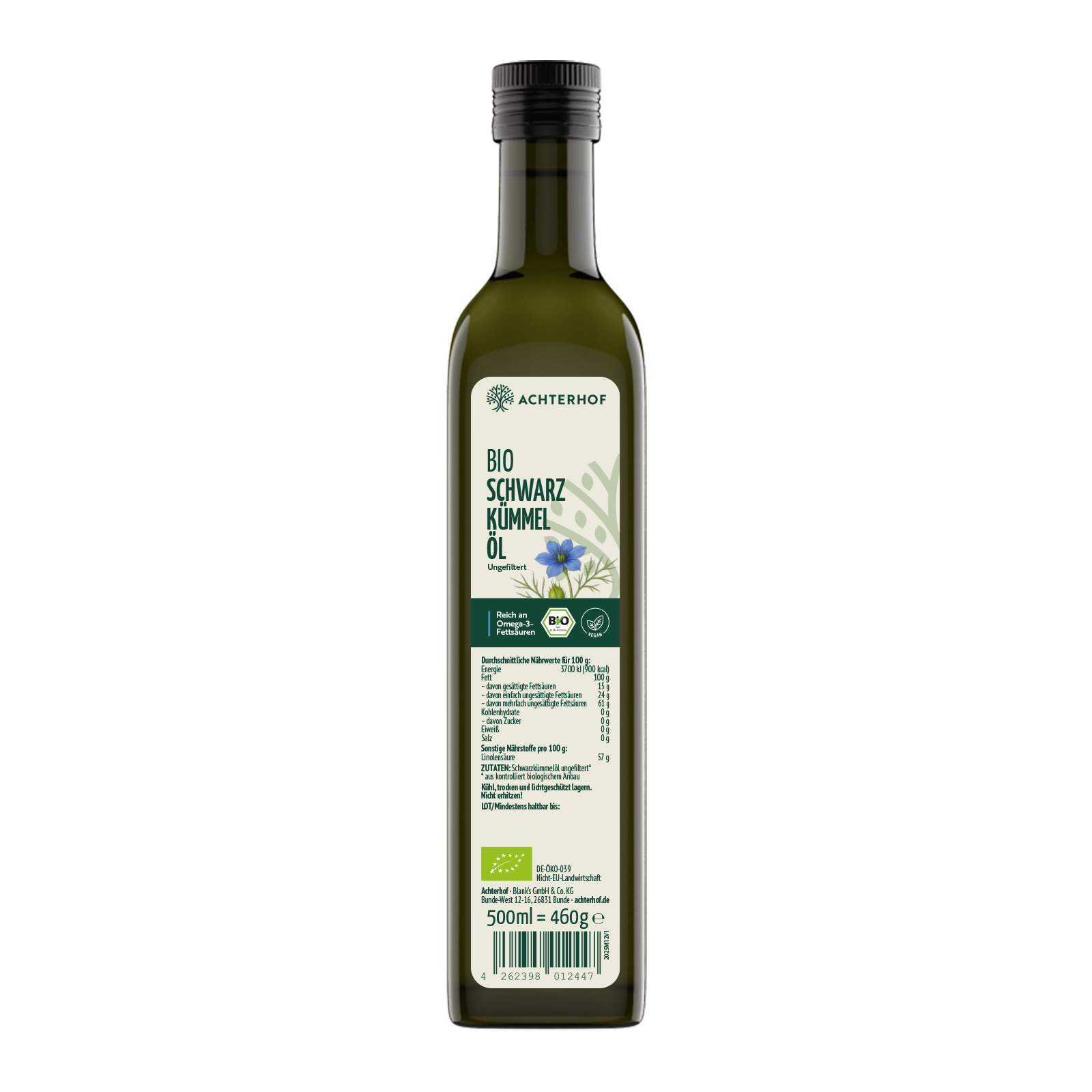 Vom Achterhof Bio Schwarzkümmelöl