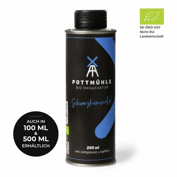 Pottmühle Bio-Schwarzkümmelöl ungefiltert